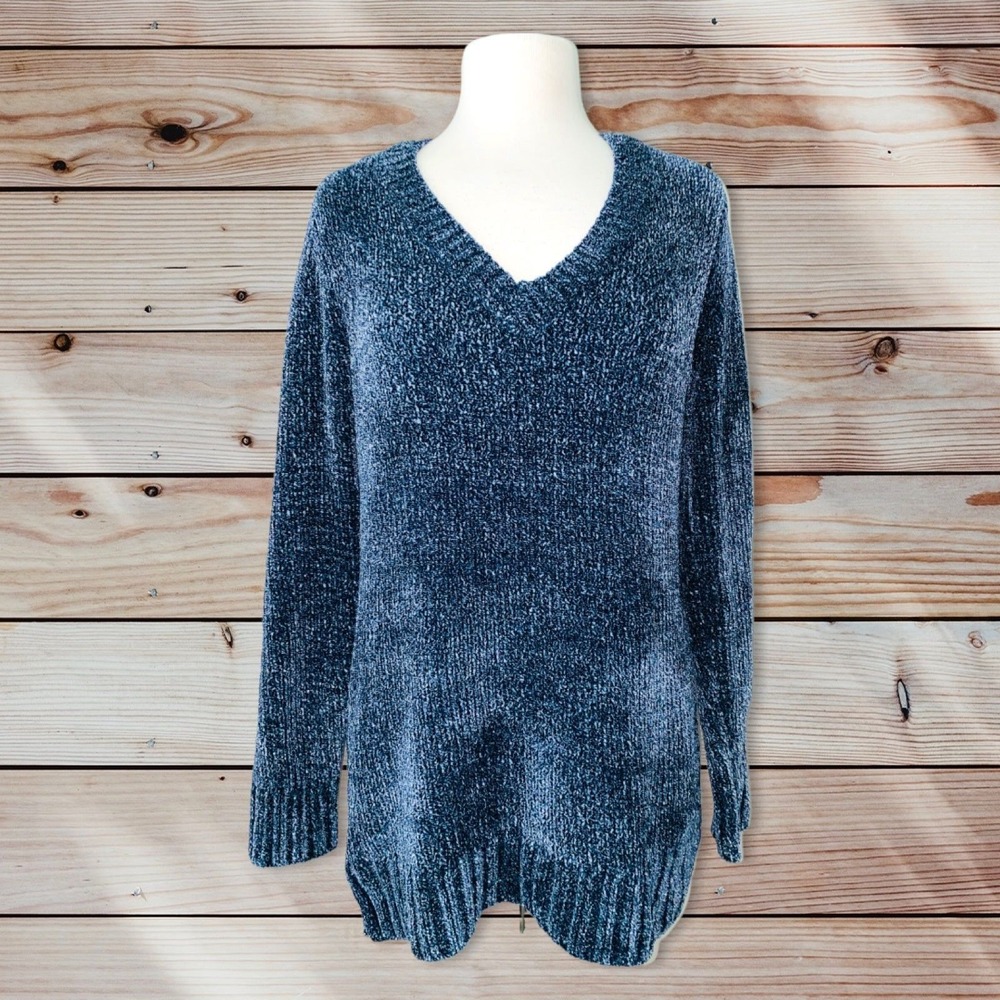Q2‎ Orvis Sweater Women's Pullover Blue shirt top Blouse Small